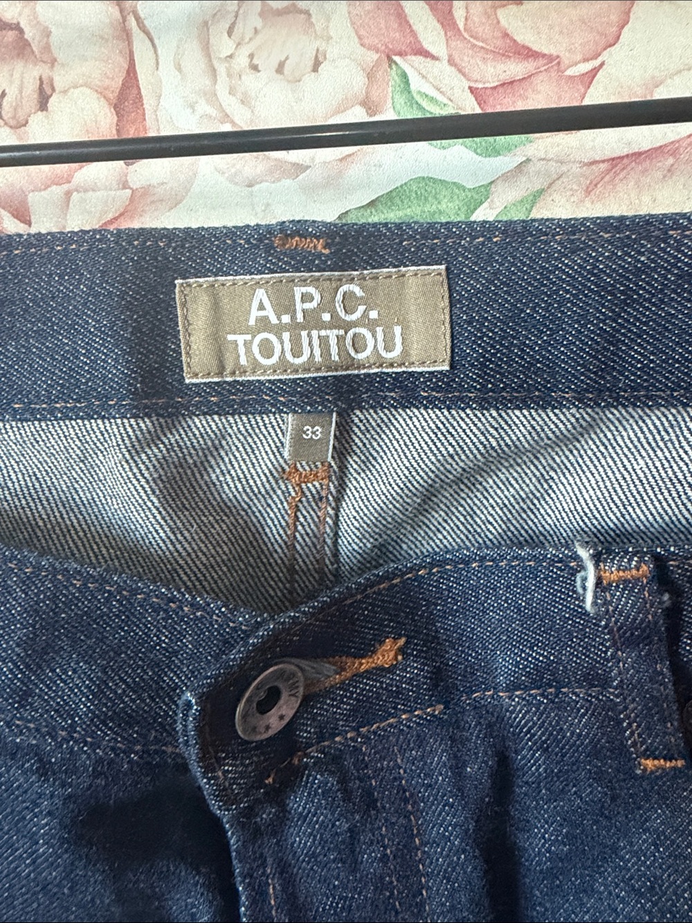 RARE A.P.C. Touitou Selvedge Dark Wash Men’s Jeans size 33 x 32 Denim Pants - Picture 2 of 7